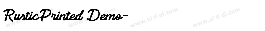 RusticPrinted Demo字体转换